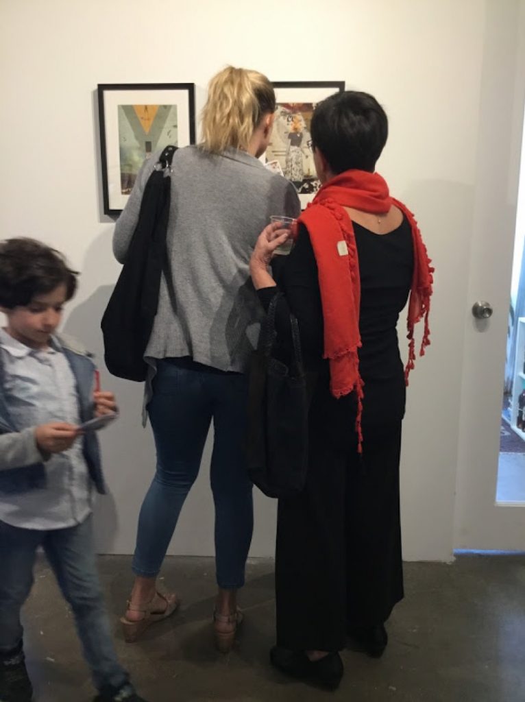 Women looking at art