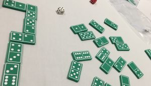 domino set up like a game