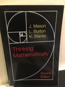 image of thinking mathematically book