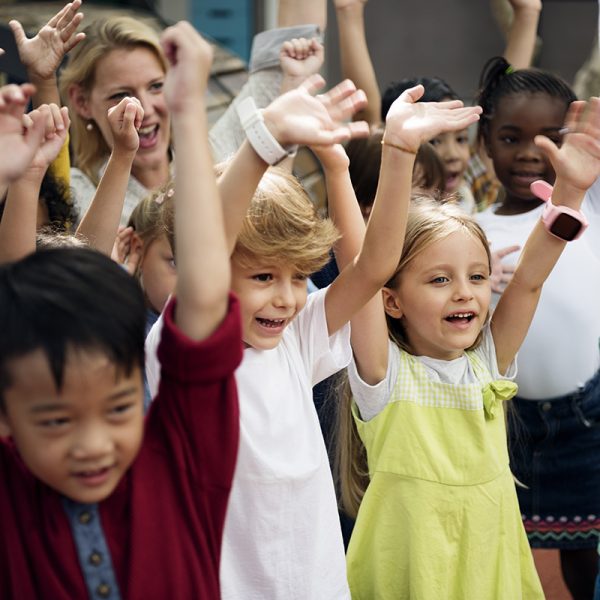 Happy kids at primary school