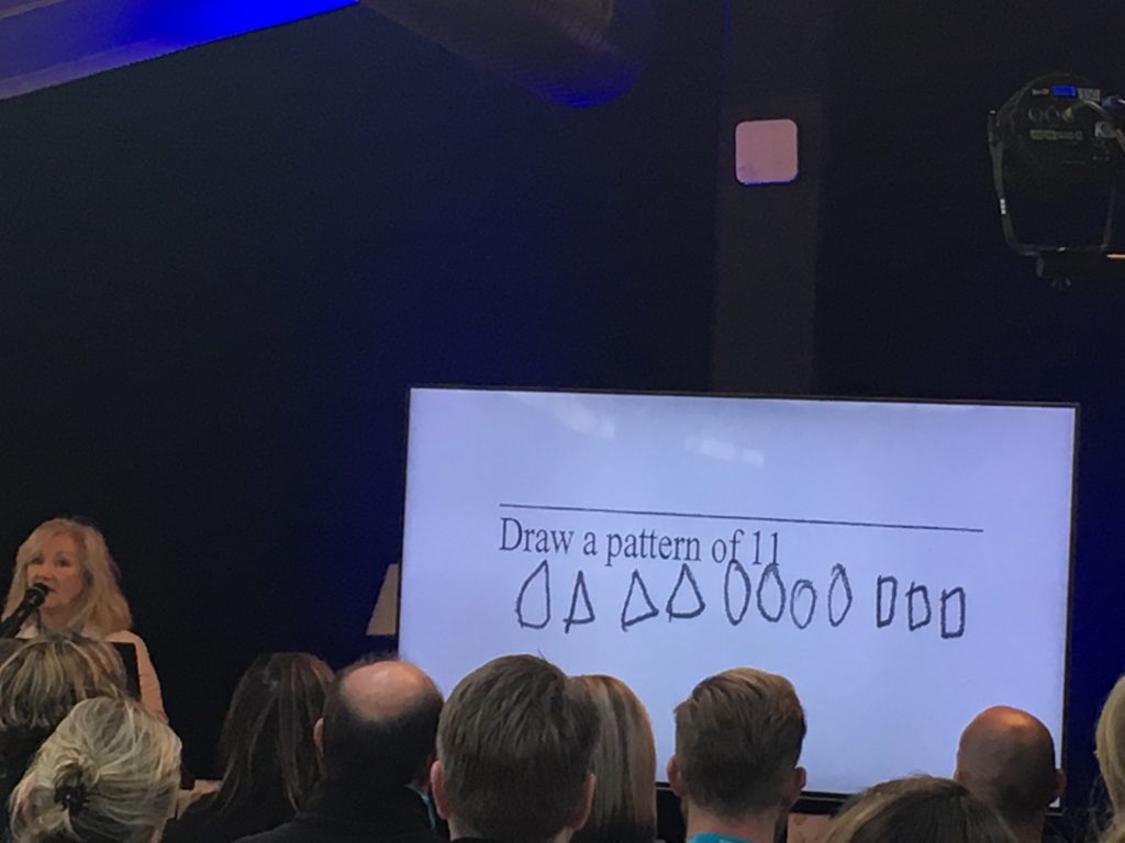 image-1-making-2020-count Image of slide with one work sample showing drawings of 11 dots