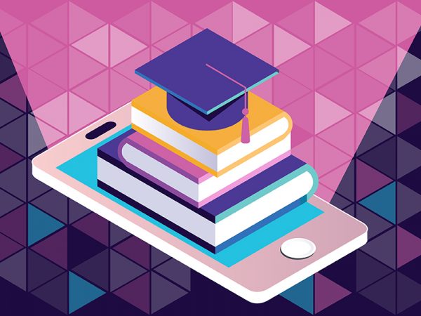 keep them engaged sso image of books and iphone