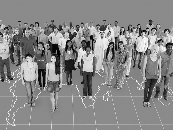 national events people from all nations standing in a line