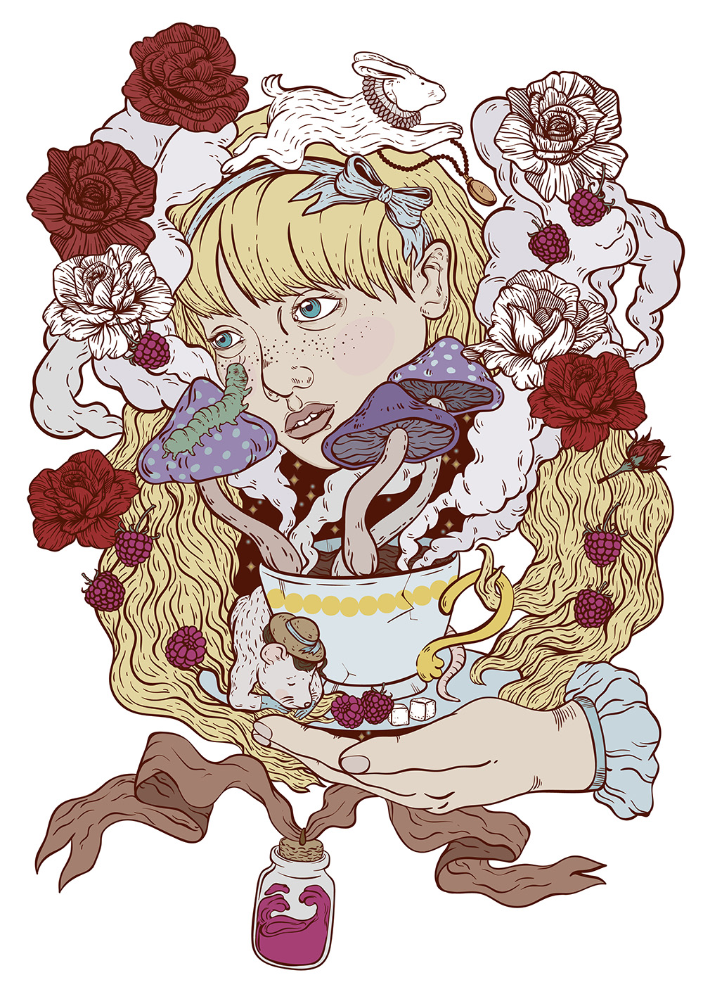 Lewis Carroll Alice Tea Party Artwork