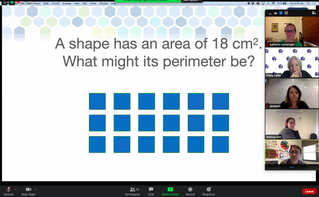 image-2-teachmeet image of 6 by 3 grid representing area for problem solving task