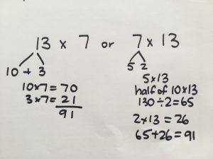 image-4-times-tables working out strategies for 13 x 7