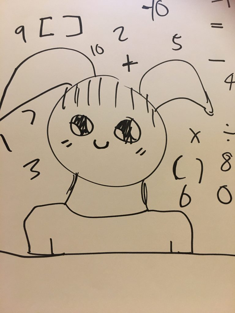 image-one-right-start girls learning math drawing