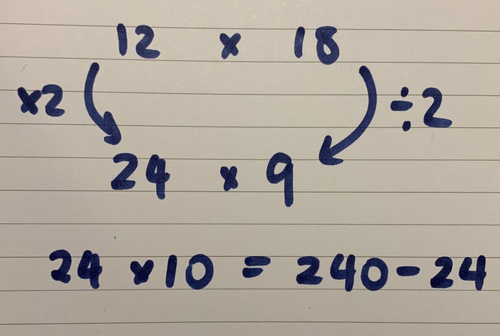 image-four-12x18 doubling and halving with compensation for multiplication