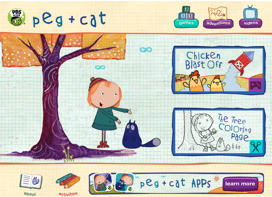 iamge-five-have-you-seen-this screenshot of peg plus cat tv show website
