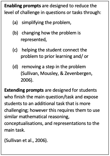 image-one-different-by-design description of extending and enabling prompts from Sullivan et al research