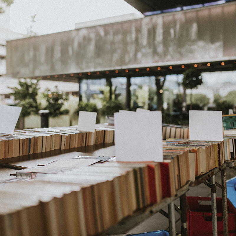 Second hand book sale on the street