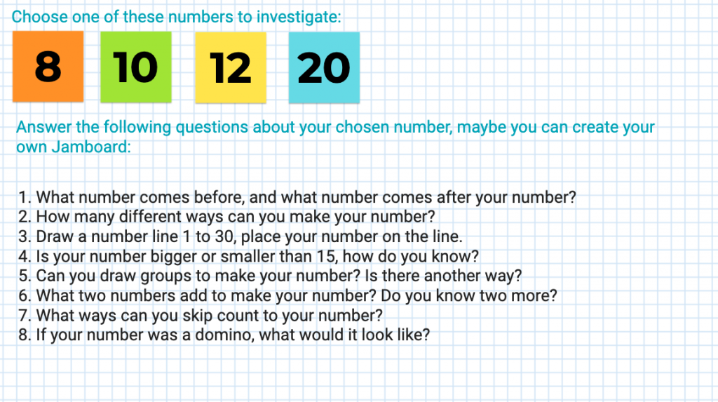 image-one-check-in jamboard with number tasks for k-2