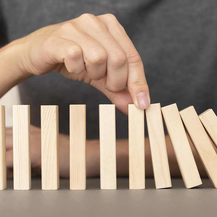 first day back try this sso wooden dominoes falling