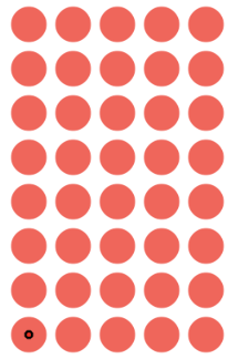image-one-arrays an array of dots 8 rows of 5