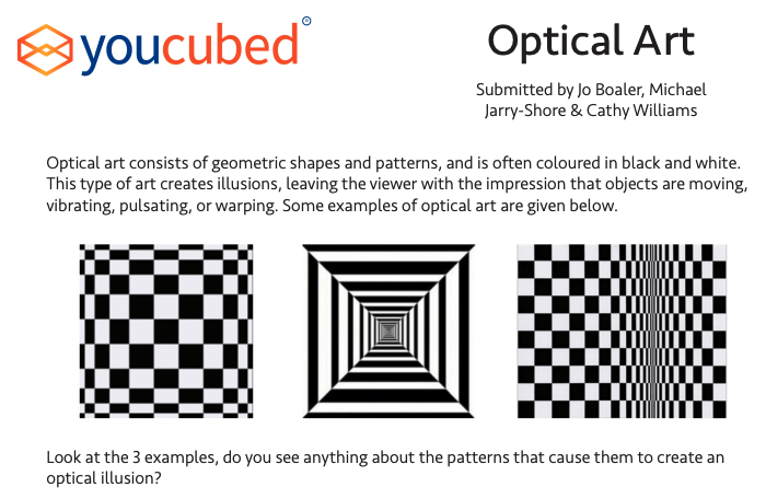 Screen Shot 2022-08-14 at 2.40.25 pm image of optical art lesson by youcubed