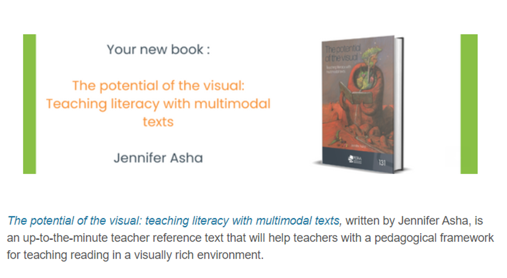 Jennifer Asha Book - Teaching literacy with multimodal texts